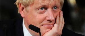 Boris Johnson bei einem Besuch in Manchester.