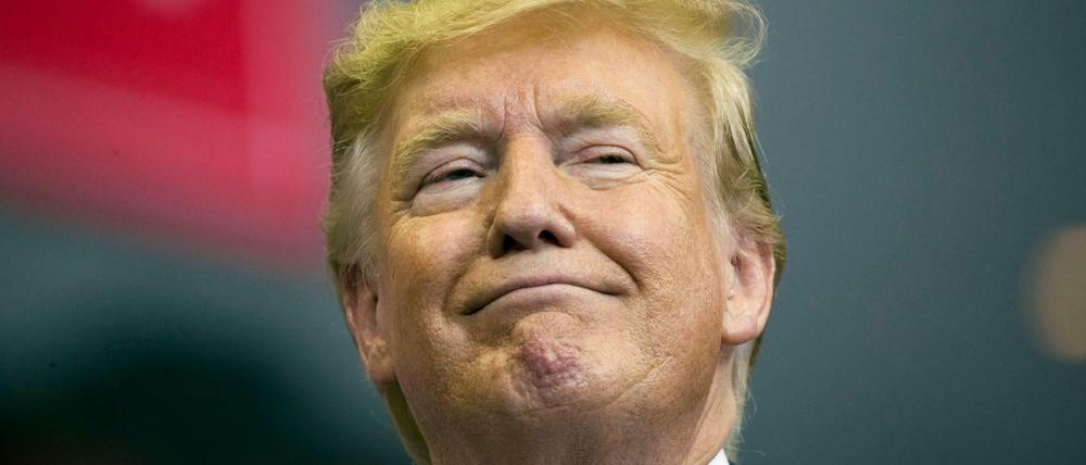 Donald Trump, Präsident der USA, bei einer Wahlkampfveranstaltung