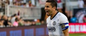 Volltreffer. Alejandro Bedoya jubelt nach seinem Tor, später hatte er auch was zu sagen.