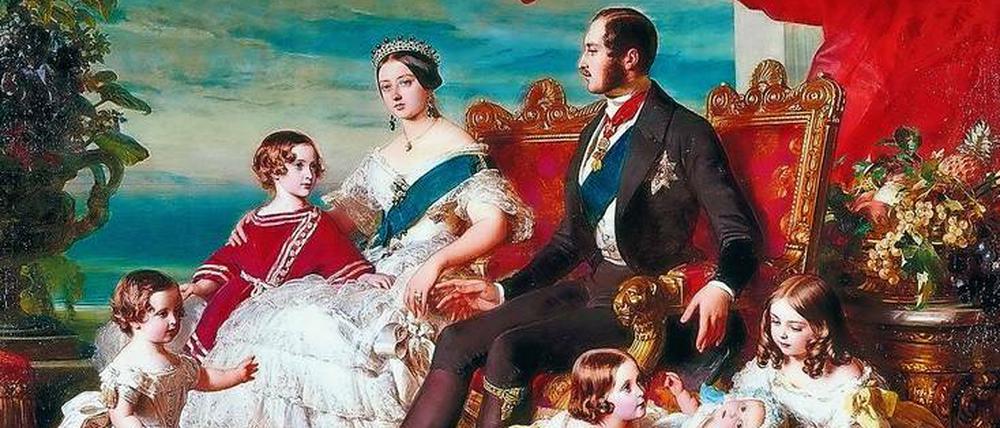 Das Ölgemälde von Maler Franz Xaver Winterhalter zeigt Queen Victoria mit ihrem Mann Albert von Sachsen-Coburg und Gotha mit ihren fünf Kindern im Jahr 1846.