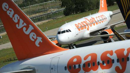 Archiv: Ein Flugzeug der britischen Fluggesellschaft Easyjet.