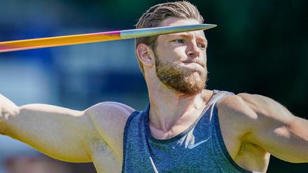 Weit, weiter, Hofmann. Er ist derzeit der beste deutsche Speerwerfer.