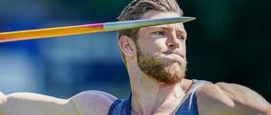 Weit, weiter, Hofmann. Er ist derzeit der beste deutsche Speerwerfer.