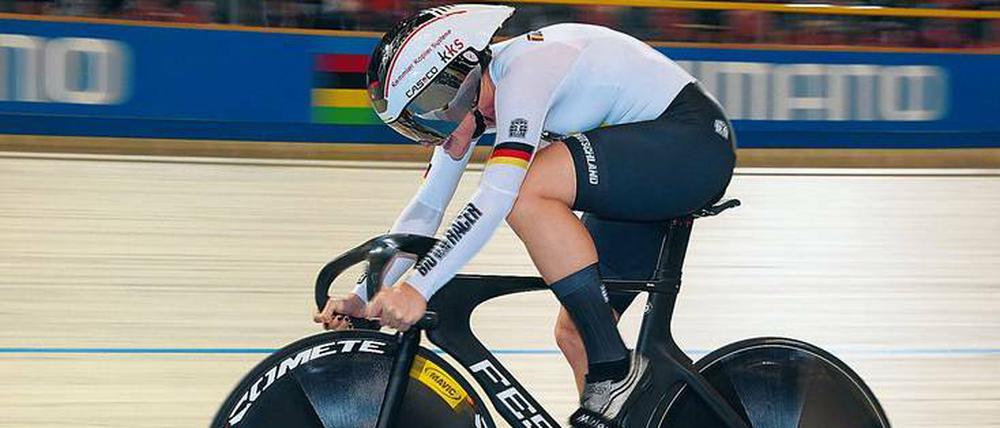 Pfeilschnell. Das Zeitfahren über 500 Meter ist die Paradedisziplin von Miriam Welte, in Berlin wurde sie jedoch knapp von Emma Hinze geschlagen.