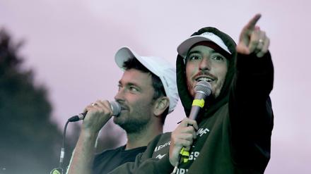 Gemeinsam auf der Bühne: Marteria (l) und Casper (Archivbild)