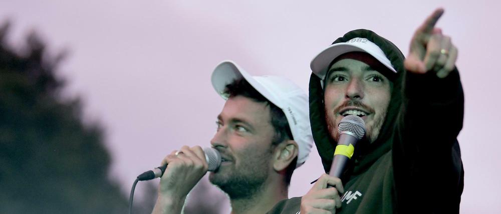 Gemeinsam auf der Bühne: Marteria (l) und Casper (Archivbild)