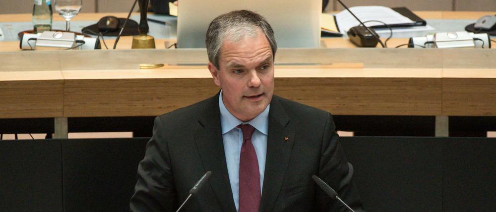 CDU-Fraktionschef Burkard Dregger im Berliner Abgeordnetenhaus.