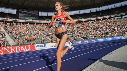 Konstanze Klosterhalfen stellte einen neuen deutschen Rekord auf.