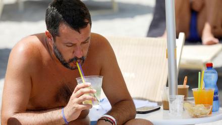 Italiens Innenminister Matteo Salvini von der rechtsextremen Lega strebt das Ministerpräsidentenamt an. 