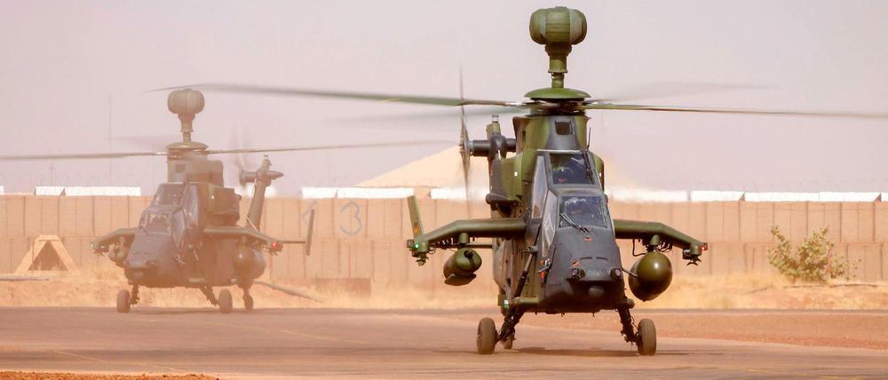 Bundeswehr-Kampfhubschrauber des Typs "Tiger" im Einsatz in Mali (Archivbild) 