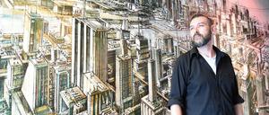 Gemalte Dystopie. Alessandro Cemolin hat die Schau kuratiert und präsentiert auch eigene Werke.