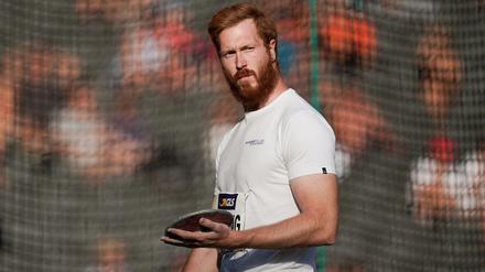 Lästerknabe. Christoph Harting, hier bei seinem dritten Wurfversuch bei den Finals in Berlin.