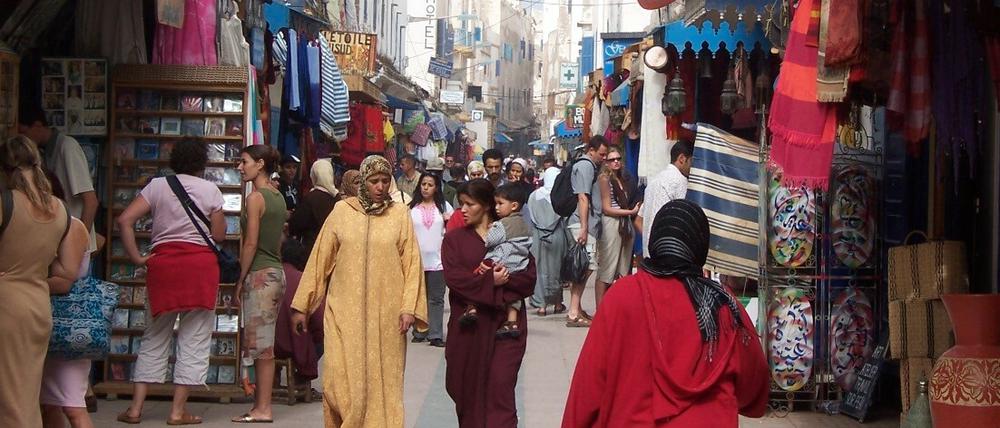 Das jüdische Viertel Mellah von Marrakesch (Marokko). 