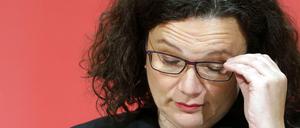 Andrea Nahles (SPD), damals noch Bundesvorsitzende der Partei (Archivbild). 