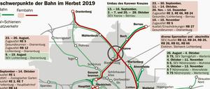 Hier baut die Bahn im Herbst