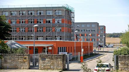 Sachsen-Anhalt, Halberstadt: Der Eingang zur Zentralen Aufnahmestelle für Asylbewerber.