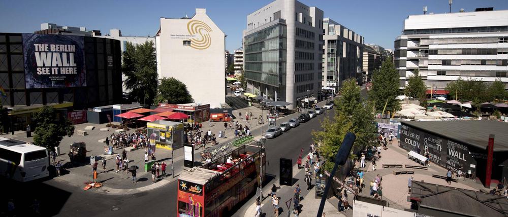 Auf zwei Arealen links und rechts der Friedrichstraße soll gebaut werden.