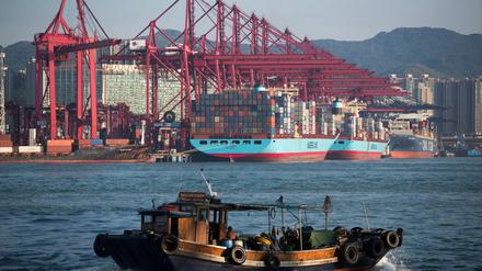 Umschlagplatz: Der Hafen von Hongkong. 
