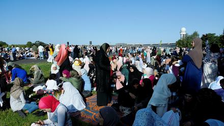 Das „Gebet im Freien“ am Sonntag auf dem Tempelhofer Feld. 
