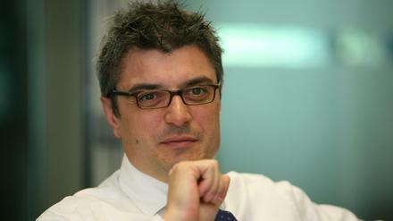 René Gurka war von Frühjahr 2007 bis 2011 Geschäftsführer der Berlin Partner GmbH. Das Foto zeigt ihn bei einem Interview mit dem Tagesspiegel im Jahr 2009.