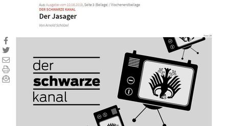 Jetzt noch auf Papier, ab Freitagabend auch auf Video: Der Schwarze Kanal