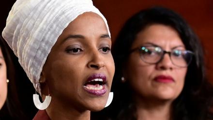 Dürfen nicht nach Israel reisen: die US-Abgeordneten der demokratischen Partei, Ilhan Omar und Rashida Tlaib. 