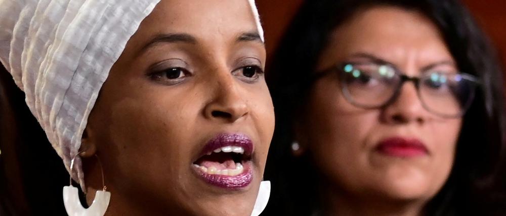 Dürfen nicht nach Israel reisen: die US-Abgeordneten der demokratischen Partei, Ilhan Omar und Rashida Tlaib.