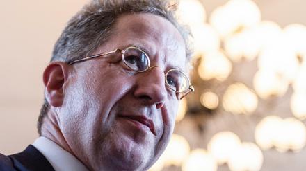 Hans-Georg Maaßen, Ex-Verfassungsschutz-Chef, vor Beginn einer CDU-Wahlkampfveranstaltung.