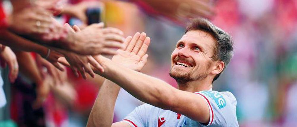 Michael Parensen, 33, ist Unions Spieler mit den meisten Einsätzen in der Zweiten Liga. Im Januar 2009 war er zum damaligen Drittligisten gewechselt.