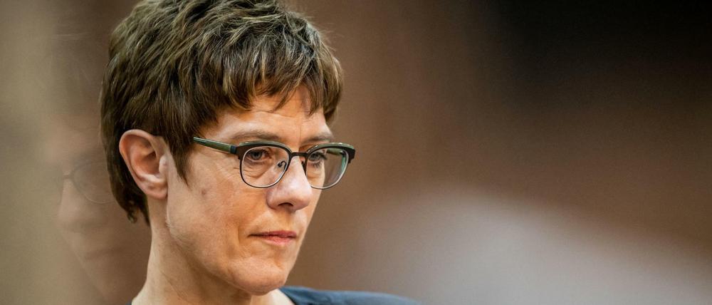 Annegret Kramp-Karrenbauer, Verteidigungsministerin und CDU-Chefin, bei ihrer ersten Auslandsreise in Jordanien.