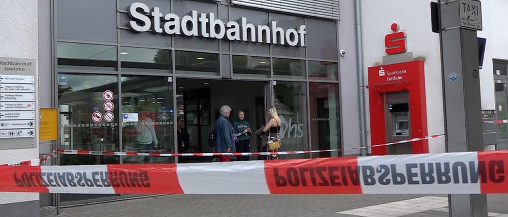 Der Bahnhof Iserlohn ist nach der Tat gesperrt.