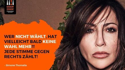 Simone Thomalla hat Gesicht gezeigt.