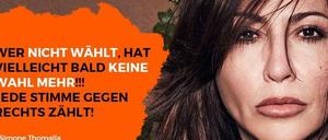 Simone Thomalla hat Gesicht gezeigt.