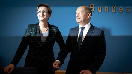 Finanzminister Olaf Scholz und die Brandenburger Landtagsabgeordnete Klara Geywitz bewerben sich gemeinsam für den Parteivorsitz
