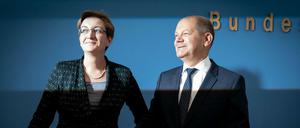 Finanzminister Olaf Scholz und die Brandenburger Landtagsabgeordnete Klara Geywitz bewerben sich gemeinsam für den Parteivorsitz