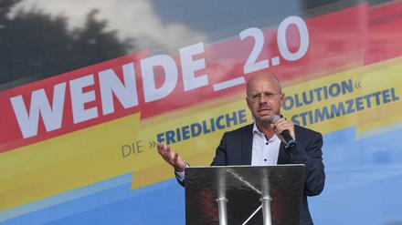 AfD-Spitzenkandidat Andreas Kalbitz im Ost-Wahlkampf.