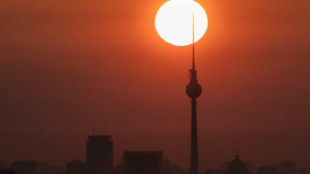 Sonnenuntergang in Berlin.
