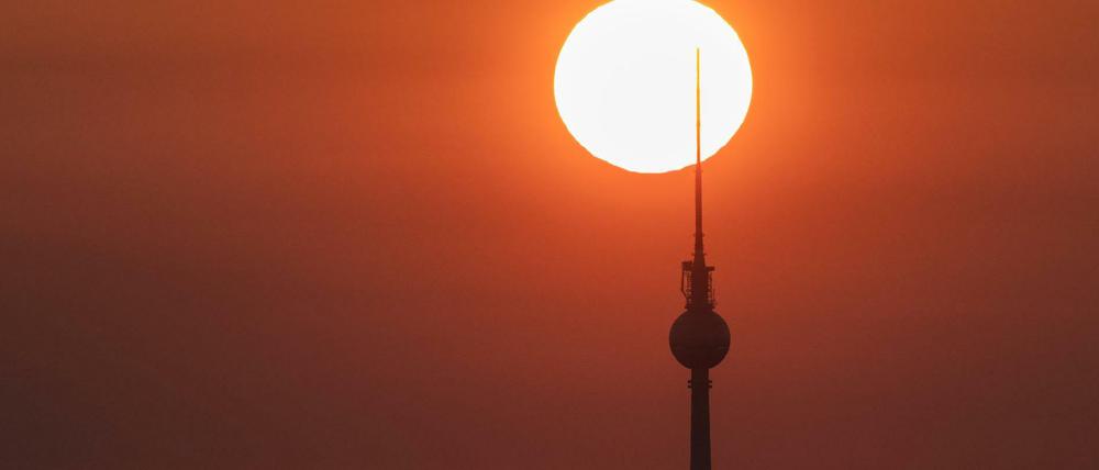 Sonnenuntergang in Berlin.