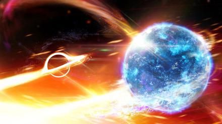 Der Neutronenstern könnte auch ein extrem leichtes schwarzes Loch gewesen sein.