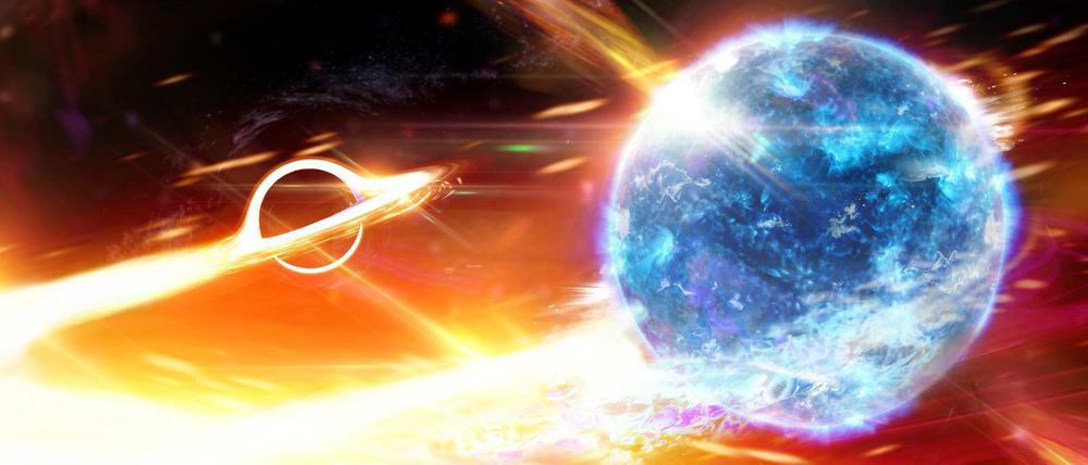 Der Neutronenstern könnte auch ein extrem leichtes schwarzes Loch gewesen sein.