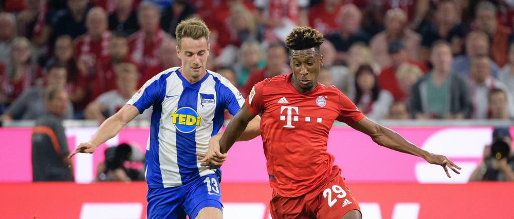 Gegen den FC Bayern bekam es Lukas Klünter (links) mit Kingsley Coman zu tun. 