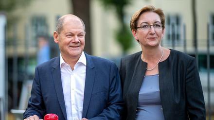Bundesfinanzminister Olaf Scholz (SPD) und Klara Geywitz, SPD-Landtagsabgeordnete in Brandenburg, wollen gemeinsam an dei SPD-Spitze.
