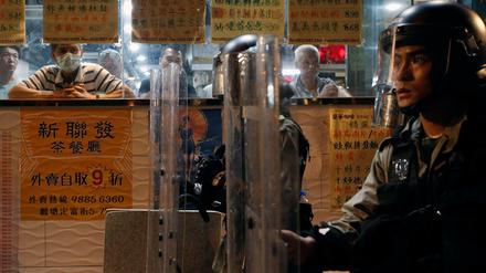 Polizisten in Hongkong
