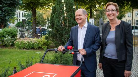  Olaf Scholz und Klara Geywitz in Potsdam.