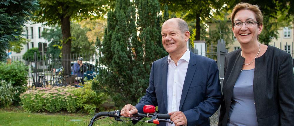  Olaf Scholz und Klara Geywitz in Potsdam.