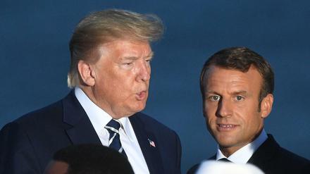 Der Präsident von Frankreich, Emmanuel Macron, mit US-Präsident Donald Trump.