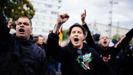Teilnehmer der Pro-Chemitz-Veranstaltung Ende August 2018.