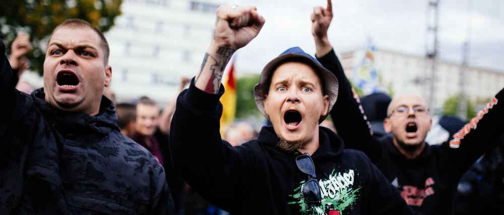 Teilnehmer der Pro-Chemitz-Veranstaltung Ende August 2018.