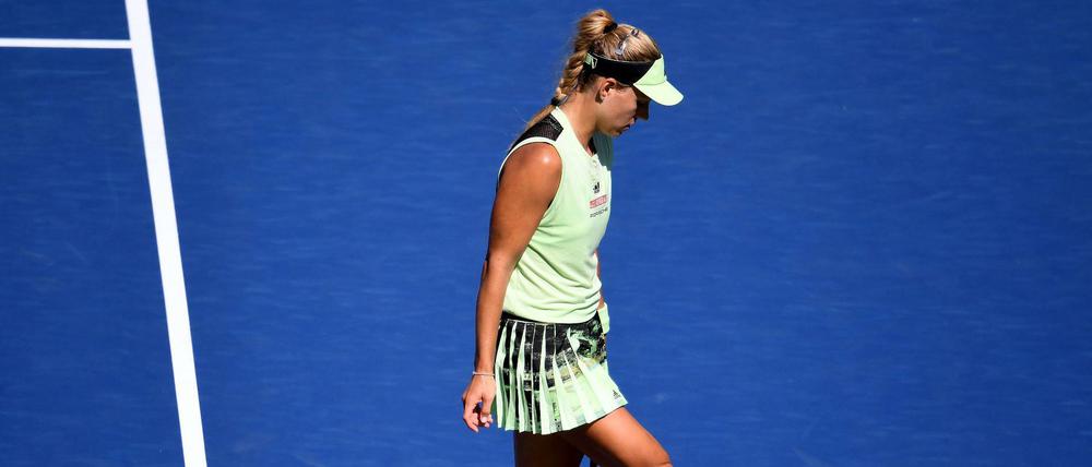 Ausgespielt. Angelique Kerber scheitert in Runde 1 bei den US Open.