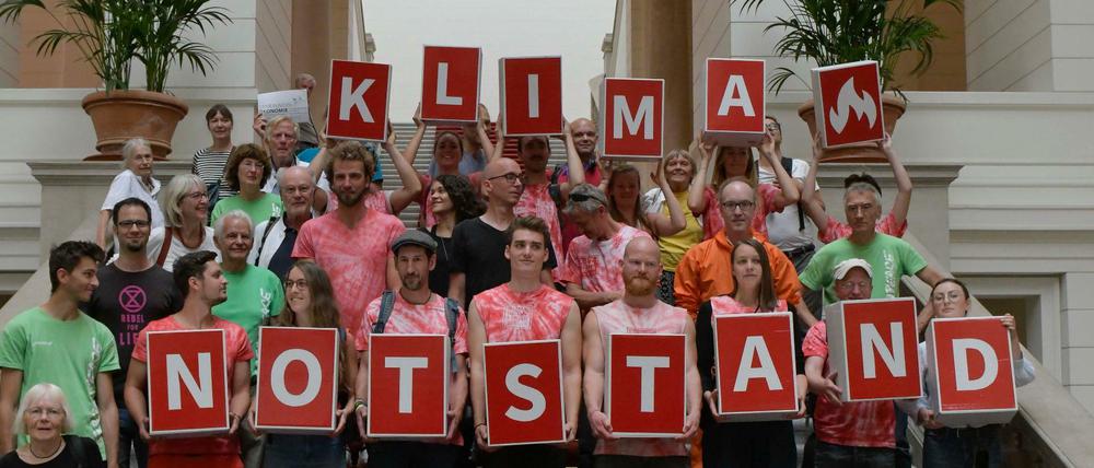 Demontration für Klimanotstand in Berlin.